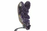 Amethyst Geode With Metal Stand - Uruguay #306936-3